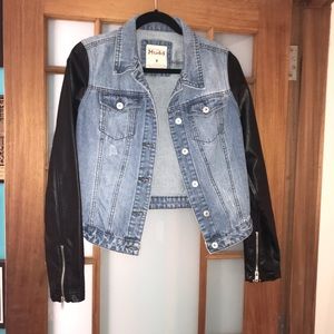 ‼️CLOSET CLEAROUT‼️ Denim and Leather jacket